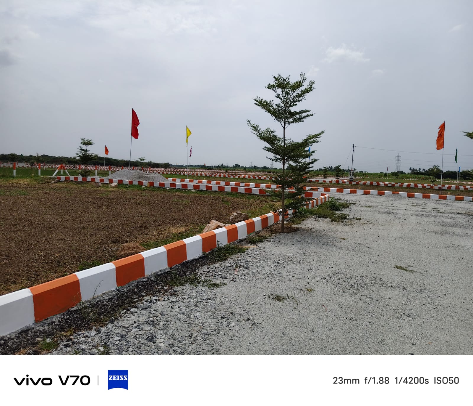 Developed plot with kerbing at Jay Enclave, Thiruvallur