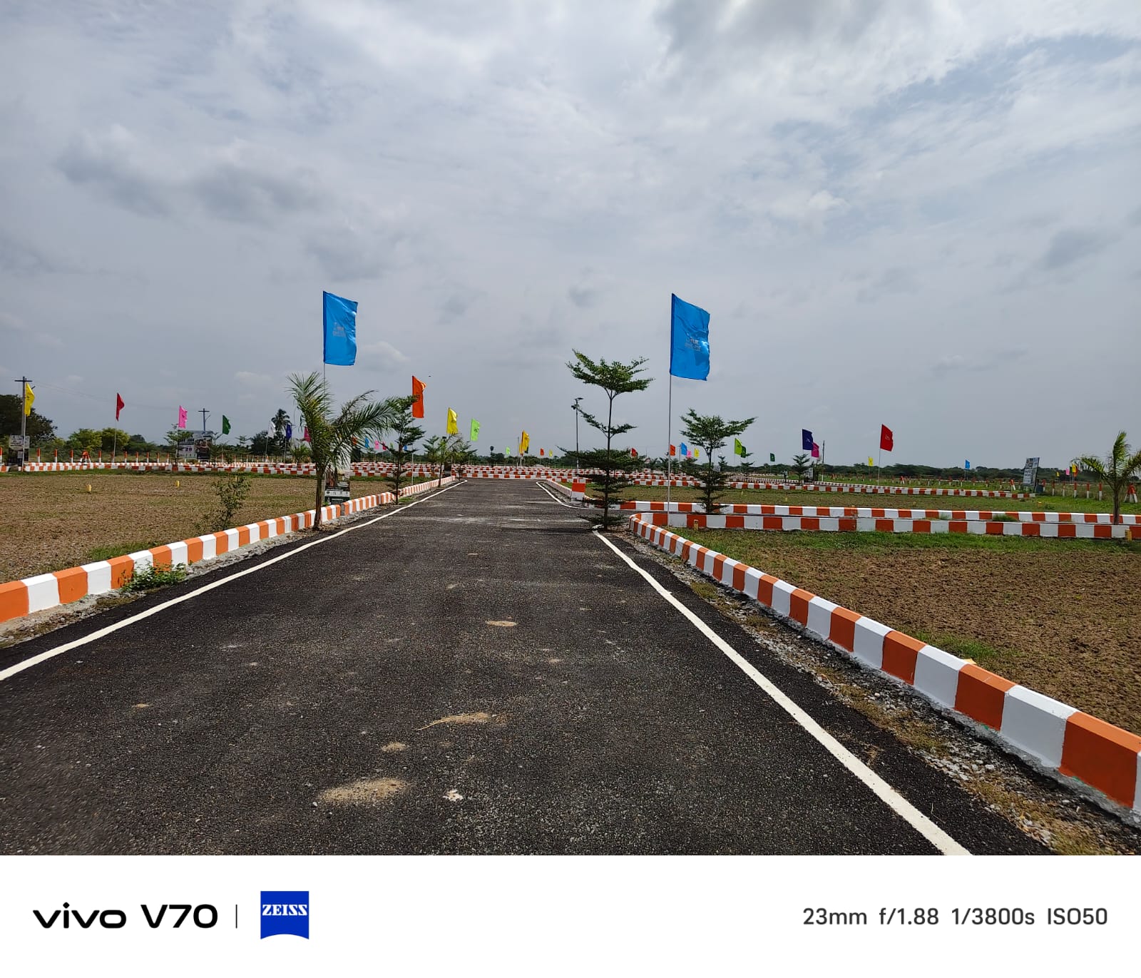 Black top internal road inside the Jay Enclave gated layout
